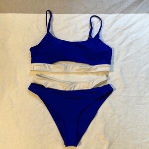Shein Blue & White Swimsuit